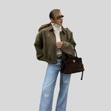 Frederica™ - Casaco Oversize em Camurça