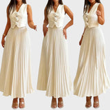Celeste™  - Conjunto Elegante De Duas Peças Sem Mangas