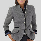 Justina™ - Casaco elegante com charme vintage