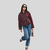 Frederica™ - Casaco Oversize em Camurça