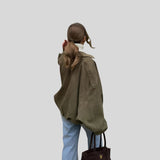 Frederica™ - Casaco Oversize em Camurça