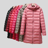 Tânia™ - Casaco Puffer Longo e Acolchoado com Capuz