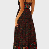 Regina™ - Vestido Maxi Floral com Alças Finas