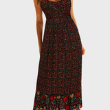 Regina™ - Vestido Maxi Floral com Alças Finas