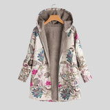 Amália™ - Casaco elegante de lã com padrão floral