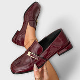 Bela™ - Mocassins Bordô brilhantes