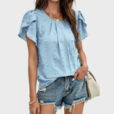Norma™ - Blusa Texturizada com Mangas Delicadas
