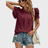 Norma™ - Blusa Texturizada com Mangas Delicadas