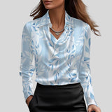 Diana™ - Blusa com brilho luxuoso e decote dobrado