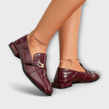 Bela™ - Mocassins Bordô brilhantes