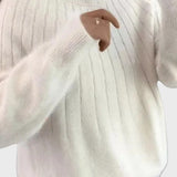 Georgina™ - Camisola de gola redonda com gola felpuda