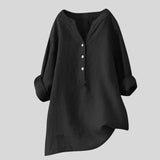 Cândida™ - Camisa de linho leve e confortável com botões