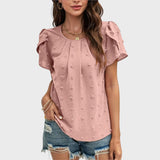 Norma™ - Blusa Texturizada com Mangas Delicadas