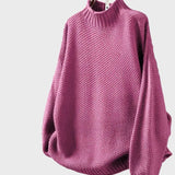 Flor™ - Camisola Oversized com Gola Alta e Textura Aconchegante