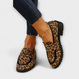 Chloe™ – Mocassim casual padrão leopardo