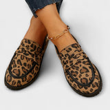 Chloe™ – Mocassim casual padrão leopardo