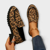 Chloe™ – Mocassim casual padrão leopardo