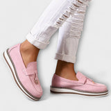 Ermesinda™ - Mocassins casuais com biqueira redonda