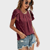 Norma™ - Blusa Texturizada com Mangas Delicadas