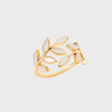 Carminda™ - Anel Folha de Ouro