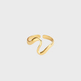 Crisalda™ - Anel Onda Dorada