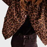 Márcia™ - Casaco moderno com padrão leopardo