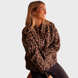 Márcia™ - Casaco moderno com padrão leopardo