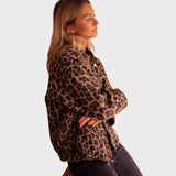 Márcia™ - Casaco moderno com padrão leopardo