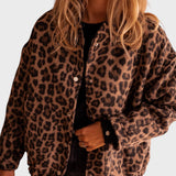 Márcia™ - Casaco moderno com padrão leopardo