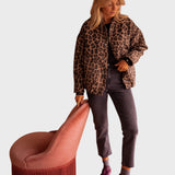 Márcia™ - Casaco moderno com padrão leopardo