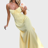 Verónica™ - Vestido Maxi Sem Mangas com Cordões